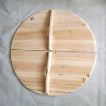 원목 뚜껑 대형 가마솥 나무 덮개 반원 분리형 40~100Cm 주문 제작 가능, 46cm