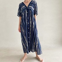 451 에스닉 로브원피스/ 브이넥 롱원피스/ 루즈핏 바캉스룩 롱가디건 커버업