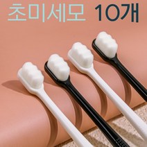 10개 초 미세모 극세모 만모 칫솔 임산부칫솔 교정 교정기 치아교정 잇몸 칫솔, 블랙5P+화이트5P