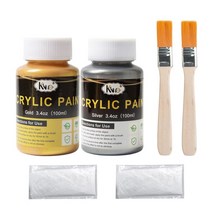 아크릴 물감 100ml 골드 메탈릭 방수 조각상 색칠을 위해 퇴색하지 않음, 그룹