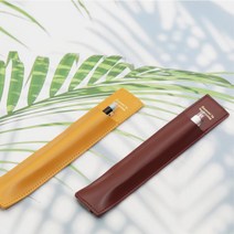 펜파우치1구 북밴드 직장인 만년필 필통 고급필통, 머스터드 옐로