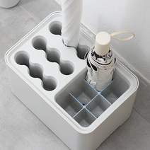 15칸 심플 그레이 우산꽂이 간편배수 우산정리 인테리어 우산통 (가정 카페 업소용)