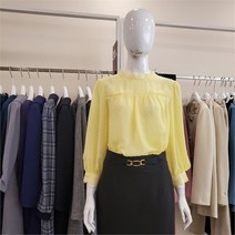 블루페페 NC중앙로 도트 시스룩 블라우스 212MSC015