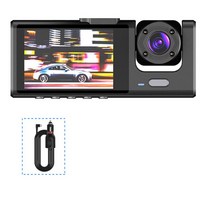 블랙박스 가성비택시 Uber 자동차 DVR 1080P 후면 카메라 3 대시 캠 720P 전면 및 내부 GPS 차량 블랙 박, 01 DVR Charge_04 128G