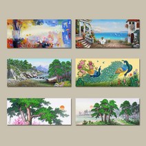 고려미술 명작 갤러리 인테리어 그림 추상화 바다 계곡 공작 소나무 송학도 힐링풍경화 캔버스액자, 4. 공작 그림