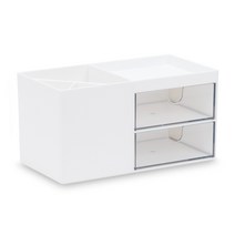 BLUEMORE 연필 꽂이 필기구 정리함 볼펜 펜슬 색연필 펜 트레이 DGL-006, 화이트