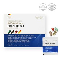 미쁨생활건강 데일리 멀티팩4 멀티비타민 미네랄 아이오딘 종합비타민 요오드 루테인 오메가3 건강기능식품 식약처인정 30포, 2통, 60포