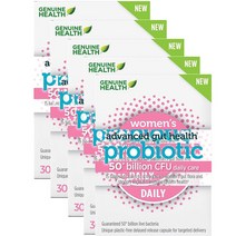 Genuine Health Daily Probiotics for Women 50 Billion CFU 제뉴언헬스 여성용 프로바이오틱스 500억 30 ct 1팩, 5팩