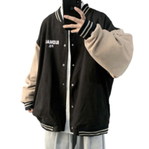 킹앤조이 무다스 오버핏 배색 야구점퍼