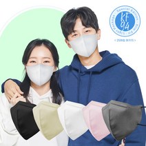 [국내제조 50매 대형]Good Feeling 새부리형 KF94 마스크 패션 컬러 대형, 화이트