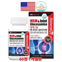라이즈 미국직수입 엠에스엠 MSM 조인트 글루코사민 상어연골함유 무릎관절영양제 60정
