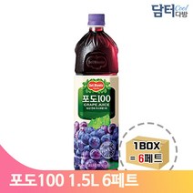 포도 과일 주스 1.5L 6페트 과즙 농축액 음료수 주스 대용량 업소 델몬트