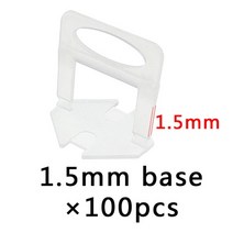 100pcs 타일 레벨링 시스템 클립 설치 벽 또는 바닥 용 Leverler 스페이서 1mm/1.5mm/2.0mm/2.5mm/3.0mm 물세척카페트타일, 02 100pcs 1.5mm
