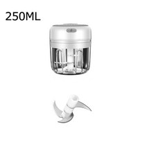 파운터 반죽기 무선 전기 마늘 다지기 100ml250ml 고기 식품 믹서 마늘 샐러드 후추에 대한 아기 보완 기계 식품 다지기, 흰색 250ml, 250ml, 흰색 250ml