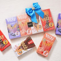 친구 행사 선물 투명 포장 포키 빼빼로 4갑 막대 과자 간식, 상세페이지 참조