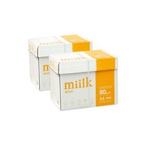 밀크베이지 A4 미색복사용지(A4용지) 80g 2500매 2BOX, 밀크베이지 A4 미색복사용지(A4