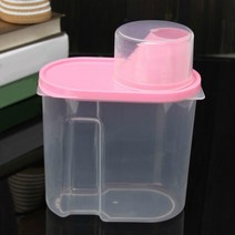 1.9L / 2.5L 플라스틱 주방 음식 곡물 콩 쌀 저장 용기 상자 케이스 옐로우 그린 핑크, 04 분홍색_01 1.9L, [04] 분홍색