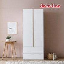 데코라인 코넬 몽트 2단 서랍형 800 옷장 DJN010C, 화이트