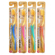 덴탈케어 약국칫솔 클린큐 금이온칫솔 이중미세모 고급칫솔, 1개입, 4개