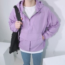 반집업 후드 아노락 절개 바람막이 윈드러너