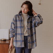 센팅 기모 큰체크 셔츠