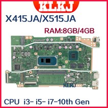 X515JA 메인보드 X415JA X515JF ASUS X515JAB X515JP V5200JA F515J 노트북 마더보드 Wi3 i5 i710th Gen 4GB8GB RAM UM, 2.I510TH UMA 4G