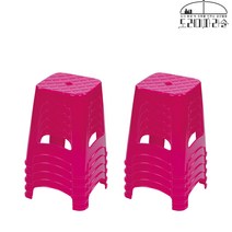 플라스틱의자 튼튼의자 야외의자 행사 편의점 포장마차 간이용 보조 10개, 핑크(10개)