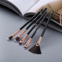 하이라이트브러쉬세트 메이크업 속눈썹 도구 코스메틱 파우더 섀도우 파운데이션 블러쉬 뷰티, 눈 5pcs 블랙
