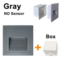 실외벽조명 외부벽등 무선월램프 센서등 LED 벽 램프 IP65 PIR 모션 Recesse, 02 Cold white, 06 Gray-No Sensor