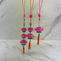 연꽃 차걸이 걸이 현관문 장식 팬던트 불교 모빌 차량, 쿠팡상점 2단 연꽃, 쿠팡상점 본상품선택