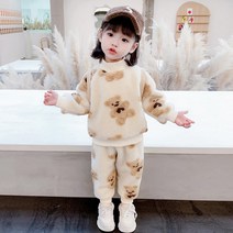 쁘띠앙쥬 겨울 뽀글이베어 2종세트 (상의+바지)