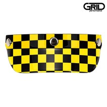 덱스톤 500TX 선바이져 체크 데칼 스티커 (12 체크 블랙 옐로우), 1개