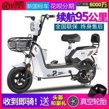 2인승 전동 스쿠터 2인용 전기 이륜차 오토바이, 레드   12A   48V22AH