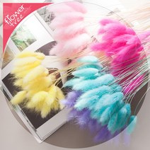 고급 인테리어 조화 꽃 40종 모음 1, 40.드라이라그라스번들(25개입) 50cm, 블루