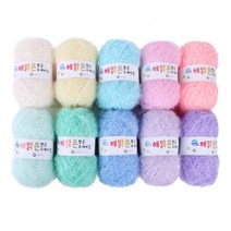마마니트 해맑은수세미실 10볼(800g 대용량) 세트, 파스텔톤 10볼 800g 1세트