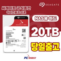 씨게이트 아이언울프 프로 20TB ST20000NT001 HDD 하드디스크 NASHDD, 단품, 단품