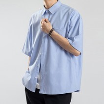 컴클로젯 남자 옥스포드 반팔 셔츠 여름 오버핏 와이드 남방 BF1645