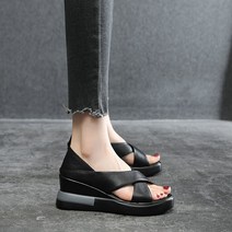바이스타 여름 여성화 토오픈힐 패션 6cm 통굽 웨지힐 샌들