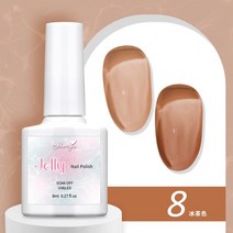 네일글루 반영구 투명 젤리 젤 네일 광택제 핑크 글루 광택제 탑 코트 견고한 지속력 흡수 UV 아트 송진 바니시 8ml 본드 파츠, 3.8-BingCha