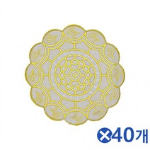 금박 6pX18개 PVC코스터 인테리어 장식소품 컵받침, 원형