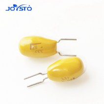 직접 삽입 노란색 탄탈럼 커패시터 6.3V 10V 16V 220UF 330UF 227F 337 337F 6.3V330UF 10V330UF 16V220UF 5PCs/로트, [02] 10V 330UF(337F)