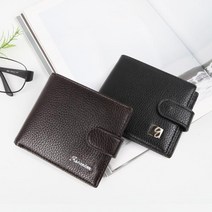 똑딱이오픈 흘림방지 중년남성지갑 편안한 가벼운 미니멀 아버지선물 50대 얇은