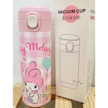 8종세트 캐릭터 큐티 원터치 텀블러 헬로키티 시나모롤 쿠로미 포차코 케로케로케로피 리클트윈스타 턱시도샘 텀블러 물병 보온병 보냉병420ml 커플용 생일선물 입학선물 GGEBHN, 002, 420ML
