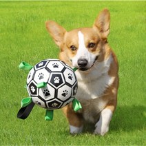 강아지 축구공 대형 공 놀이 장난감 끈달린공 물놀이공 터그 대형견 중형견 축구공, 스타 축구공 15cm