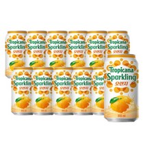롯데칠성 트로피카나 스파클링 오렌지 355ml 12개