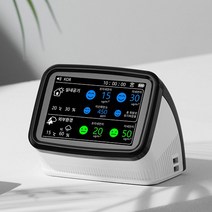 에이오 플러스 미세먼지측정기 1등급 PM2.5 CO2(Ndir) TVOC IoT, 색상:블랙/화이트, 1개