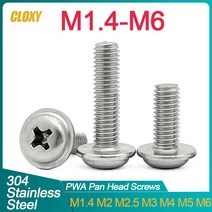 볼트 철물 나사 부품 소켓 스텐 크로스 필립스 팬 라운드 트러스 헤드 10 ~ 개 M1.4 M2 M2.5 M4 M6 4 와셔, 06 M5 (10pcs)_16 45mm