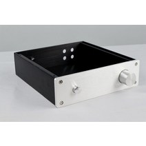 카오디오 레벨메타프리 앰프 섀시 PSU 알루미늄 DIY 하우징 W215 듀얼 미터 DAC 디코더 인클로저 홈 오디오, 02 Version 2
