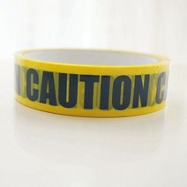 폴리스라인 테이프 안전띠 접근금지테이프 2.4cm x 25m 경고 크리에이티브 위험 깨지기 안전 접착 장식, Caution