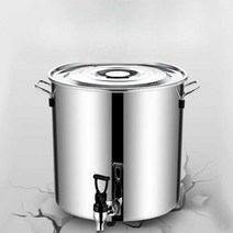 업소용 육수통 국통 물통 수도꼭지 있는 스테인리스 곰솥 대용량 들통, 직경 40 높이 50 용량 56리터